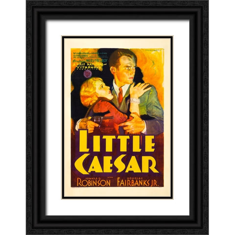 Little Caesar-1931 Black Ornate Wood Framed Art Print with Double Matting by Vintage Hollywood Archive