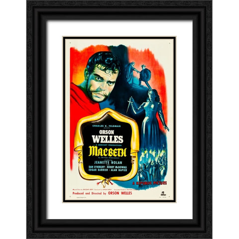 Macbeth-1948 Black Ornate Wood Framed Art Print with Double Matting by Vintage Hollywood Archive