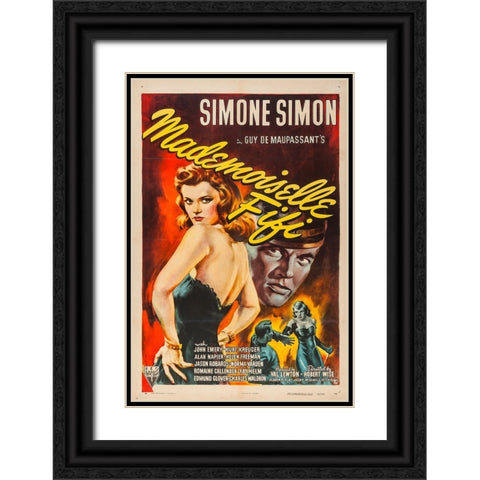 Mademoiselle Fifi-1944 Black Ornate Wood Framed Art Print with Double Matting by Vintage Hollywood Archive