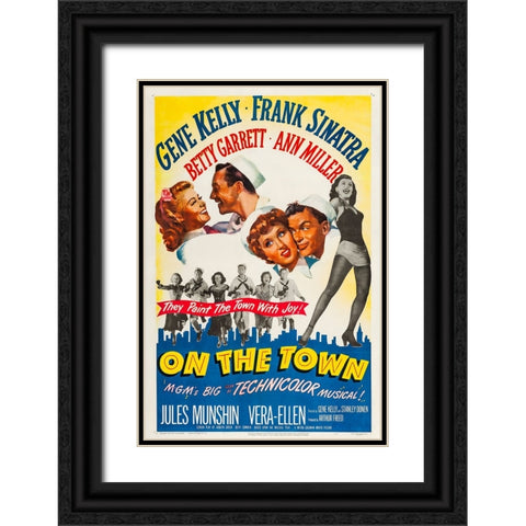 On the Town-1949 Black Ornate Wood Framed Art Print with Double Matting by Vintage Hollywood Archive