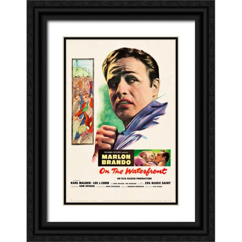 On the Waterfront-1954 Black Ornate Wood Framed Art Print with Double Matting by Vintage Hollywood Archive