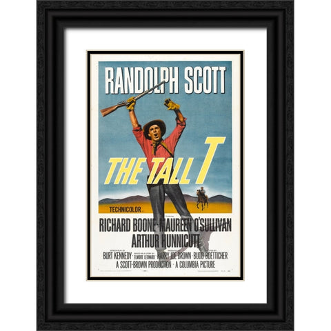 The Tall T-1957 Black Ornate Wood Framed Art Print with Double Matting by Vintage Hollywood Archive