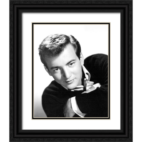 Bobby Darin-1959 Black Ornate Wood Framed Art Print with Double Matting by Vintage Music Archive