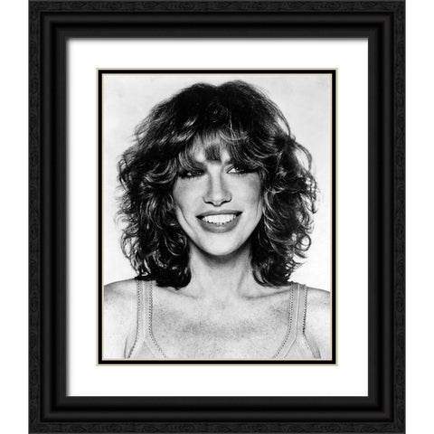 Carly Simon-1978 Black Ornate Wood Framed Art Print with Double Matting by Vintage Music Archive