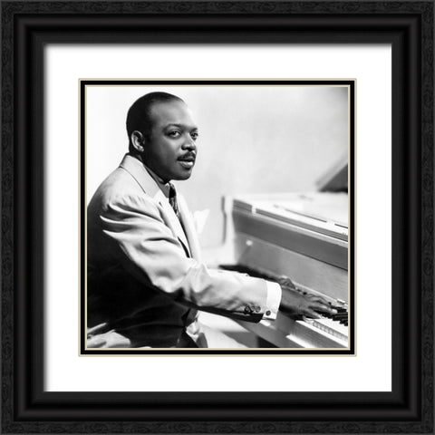 Count Basie-1955 Black Ornate Wood Framed Art Print with Double Matting by Vintage Music Archive