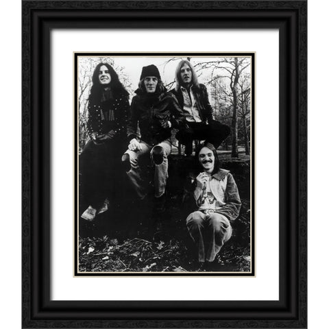 Humble Pie-1974 Black Ornate Wood Framed Art Print with Double Matting by Vintage Music Archive