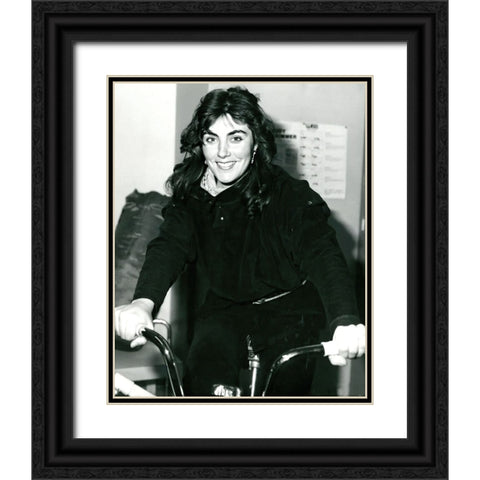 Laura Branigan Black Ornate Wood Framed Art Print with Double Matting by Vintage Music Archive