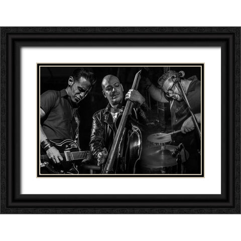 Old Chevy Black Ornate Wood Framed Art Print with Double Matting by Vintage Music Archive