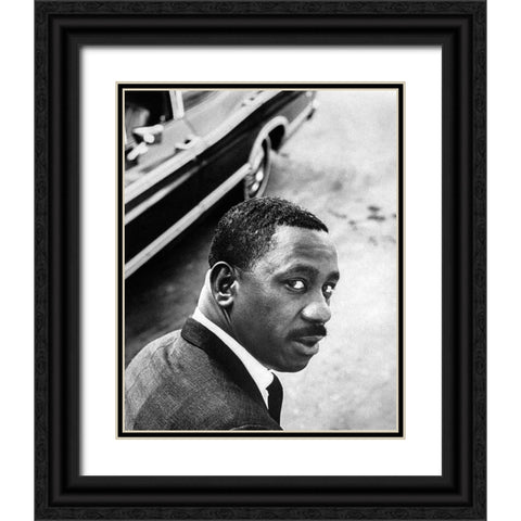 Wes Montgomery-1967 Black Ornate Wood Framed Art Print with Double Matting by Vintage Music Archive