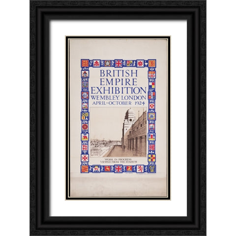 British Empire Exhibition-1924-Wembley Black Ornate Wood Framed Art Print with Double Matting by Worlds Fair Posters