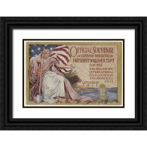 San Francisco-1915 Black Ornate Wood Framed Art Print with Double Matting by Worlds Fair Posters