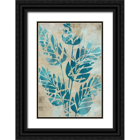 Moonlit Palms I Black Ornate Wood Framed Art Print with Double Matting by Kouta, Flora