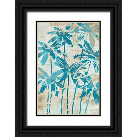 Moonlit Palms III Black Ornate Wood Framed Art Print with Double Matting by Kouta, Flora
