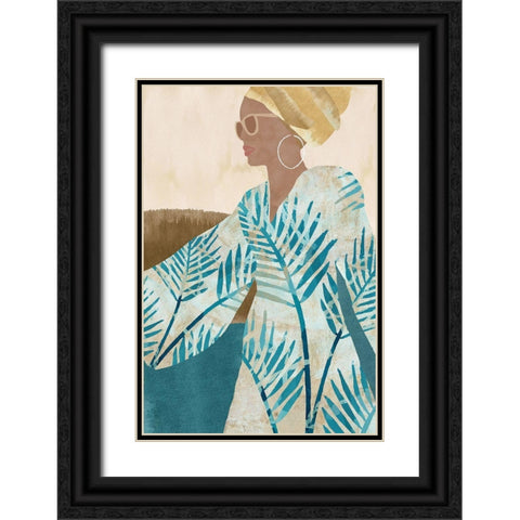 Clementine II Black Ornate Wood Framed Art Print with Double Matting by Kouta, Flora