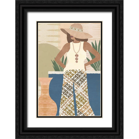 Zairah II Black Ornate Wood Framed Art Print with Double Matting by Kouta, Flora