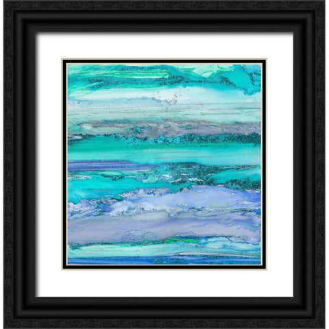 Abstract Ink Fantasy III Black Ornate Wood Framed Art Print with Double Matting by Haase, Andrea