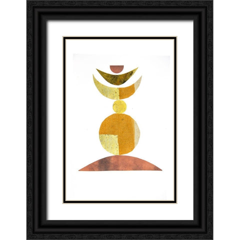 Paper Celestial Black Ornate Wood Framed Art Print with Double Matting by Haase, Andrea