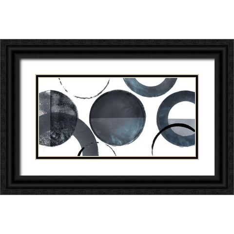 Circular Bonds Black Ornate Wood Framed Art Print with Double Matting by Haase, Andrea
