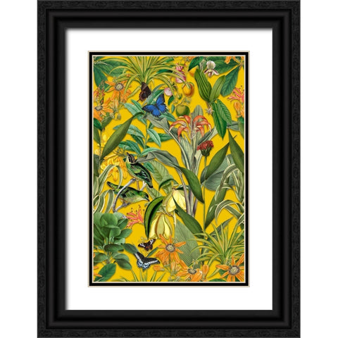 The Jungle of the Birds Black Ornate Wood Framed Art Print with Double Matting by Haase, Andrea