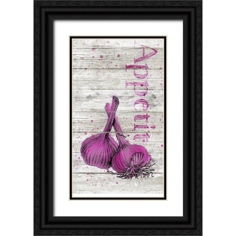 Bon Appetit II Black Ornate Wood Framed Art Print with Double Matting by Haase, Andrea