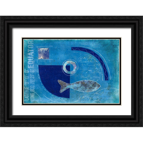 Calm Sea Black Ornate Wood Framed Art Print with Double Matting by Haase, Andrea