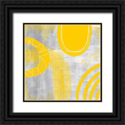 Abstract Summer Joy Black Ornate Wood Framed Art Print with Double Matting by Haase, Andrea