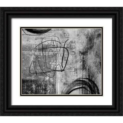 Dark Tinted Mood Impression Black Ornate Wood Framed Art Print with Double Matting by Haase, Andrea