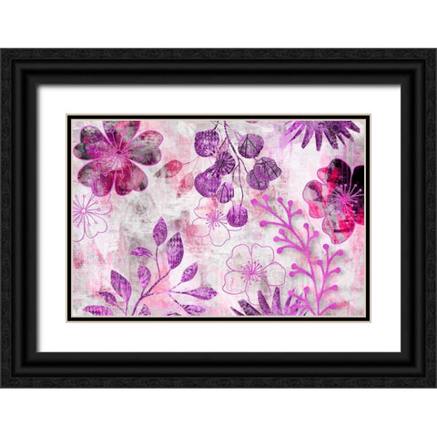 Fantasy Garden II Black Ornate Wood Framed Art Print with Double Matting by Haase, Andrea