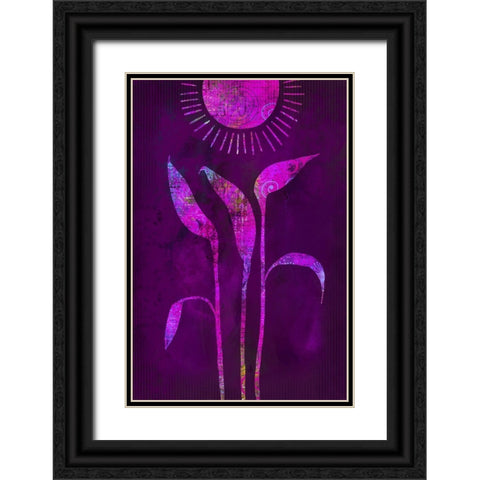 Fantasy Sunrise Black Ornate Wood Framed Art Print with Double Matting by Haase, Andrea