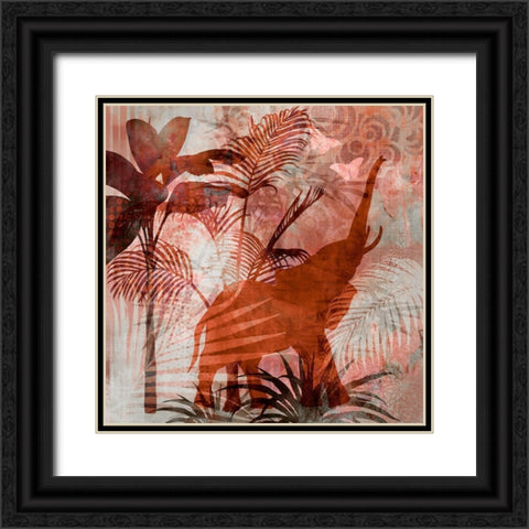 Elephant of Africa I Black Ornate Wood Framed Art Print with Double Matting by Haase, Andrea