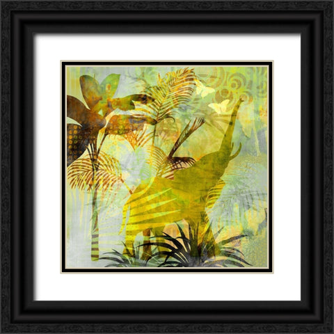 Elephant of Africa III Black Ornate Wood Framed Art Print with Double Matting by Haase, Andrea