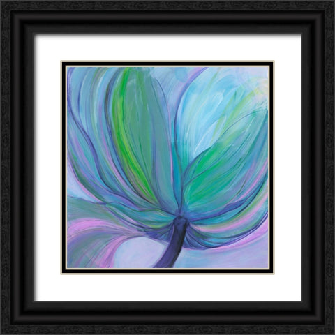 Luminous Flower I Black Ornate Wood Framed Art Print with Double Matting by Joy, Julie