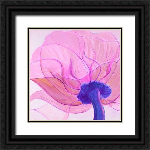 Luminous Flower II Black Ornate Wood Framed Art Print with Double Matting by Joy, Julie