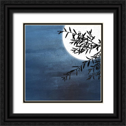 Bythe Moon II Black Ornate Wood Framed Art Print with Double Matting by Smith, Karen