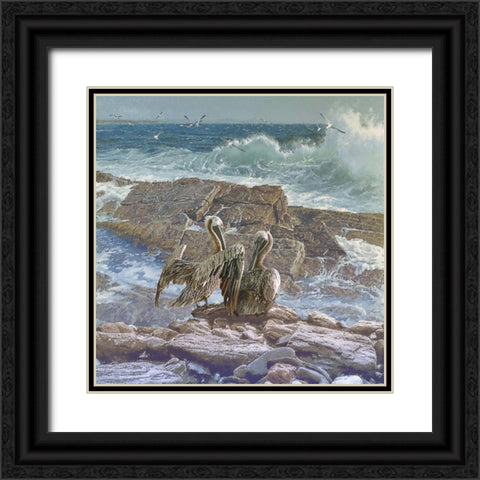 Deep Sea I Black Ornate Wood Framed Art Print with Double Matting by Hunziker, Steve