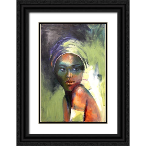 Innocent Black Ornate Wood Framed Art Print with Double Matting by Eaton, Winnie