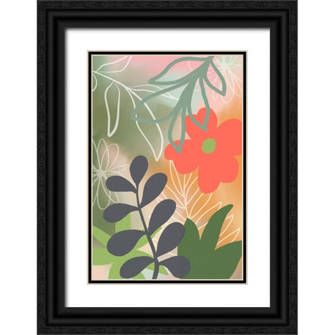 Botanical Garden I Black Ornate Wood Framed Art Print with Double Matting by Haase, Andrea