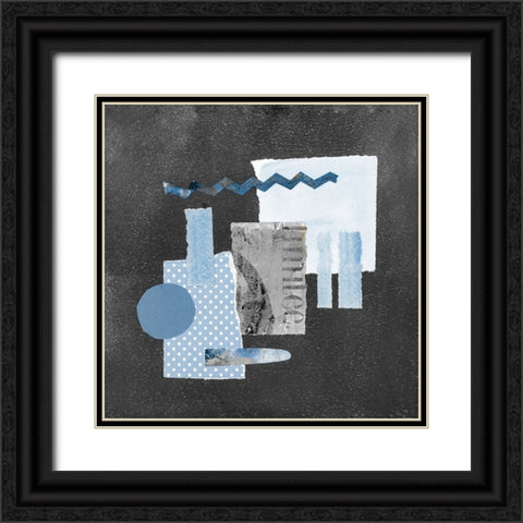 Playful Cut IV Black Ornate Wood Framed Art Print with Double Matting by Haase, Andrea