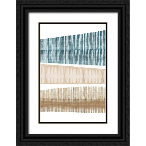 Wood Grain II Black Ornate Wood Framed Art Print with Double Matting by Kouta, Flora