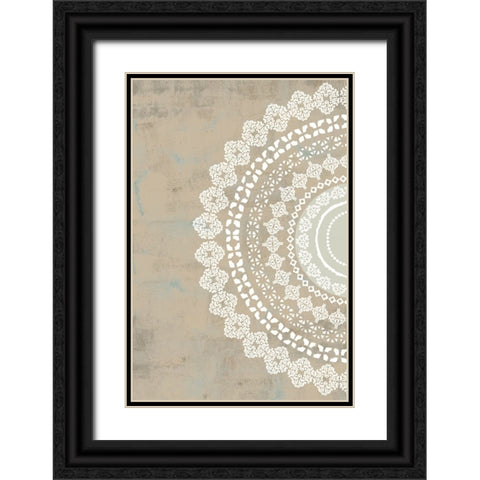 Rustic Mandala I Black Ornate Wood Framed Art Print with Double Matting by Kouta, Flora