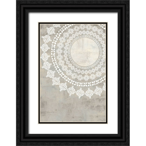 Rustic Mandala IV Black Ornate Wood Framed Art Print with Double Matting by Kouta, Flora
