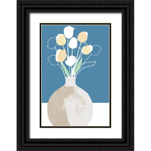 Spring Fresh III Black Ornate Wood Framed Art Print with Double Matting by Kouta, Flora