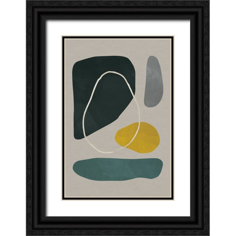 Scandi Pebbles I Black Ornate Wood Framed Art Print with Double Matting by Williams, Gary