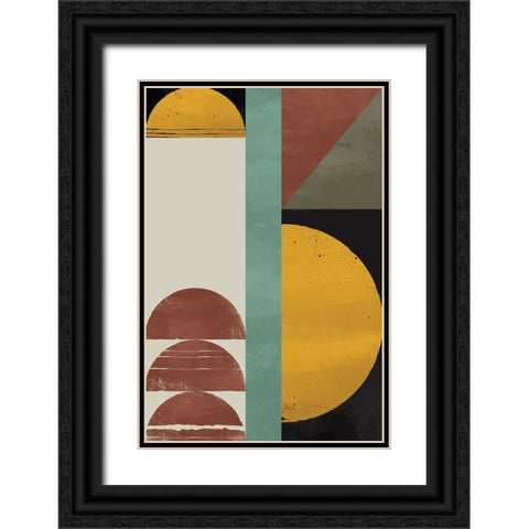 Abstract Geometric IV Black Ornate Wood Framed Art Print with Double Matting by Williams, Gary