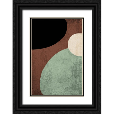 Mid Century Modern Art Abstract Shapes IV Black Ornate Wood Framed Art Print with Double Matting by Orlov, Irena
