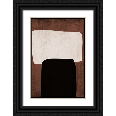 Mid Century Modern Art Abstract Shapes VI Black Ornate Wood Framed Art Print with Double Matting by Orlov, Irena