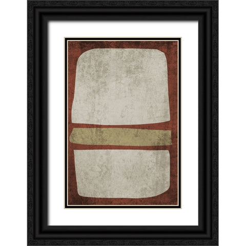 Mid Century Modern Art Abstract Shapes VIII Black Ornate Wood Framed Art Print with Double Matting by Orlov, Irena