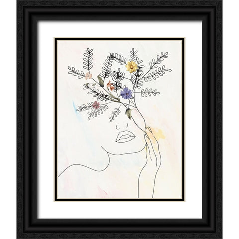 Femme I Black Ornate Wood Framed Art Print with Double Matting by Smith, Karen