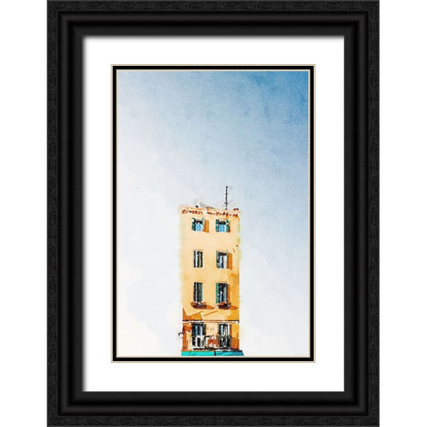 Peachy Abode Black Ornate Wood Framed Art Print with Double Matting by Curinga, Kim