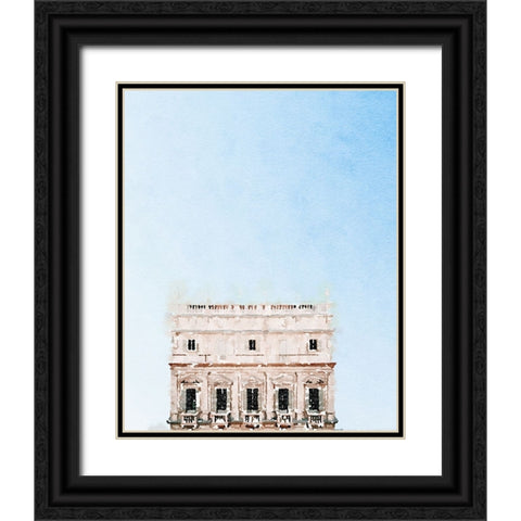 Paris Apartment Balcony Black Ornate Wood Framed Art Print with Double Matting by Curinga, Kim